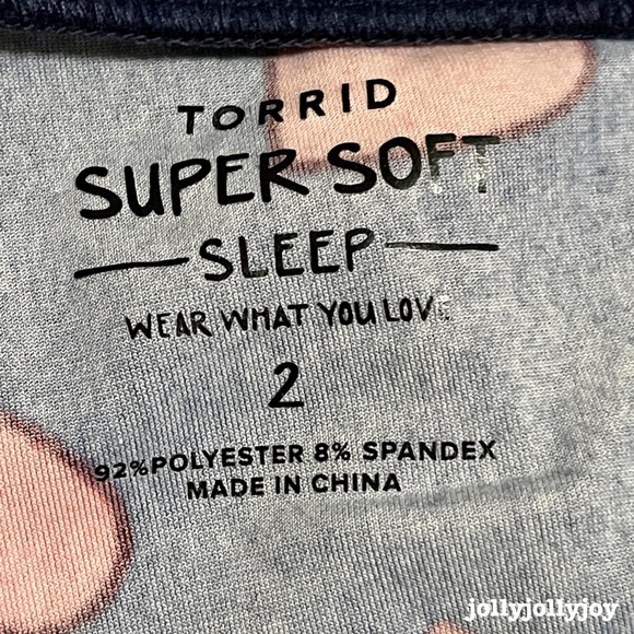 SET: Torrid Velour Hearts Navy & Red Zip Front Sleep Hoodie/Bootcut Pants 2X - Picture 15 of 16